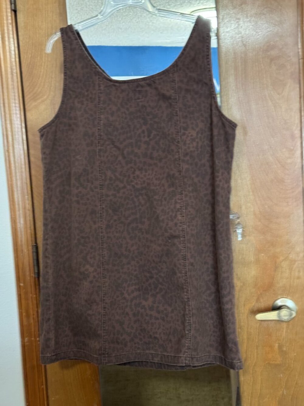 Gap - XL- Denim Leopard Print -Brown - Picture 2 of 3